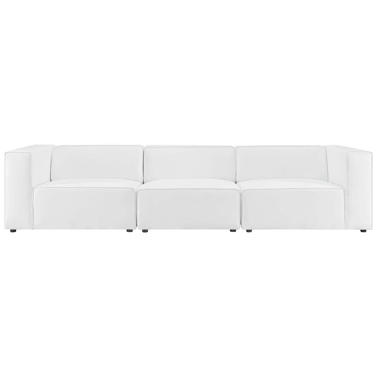 Mingle Vegan Leather 3-Piece Sectional Sofa by Modway
