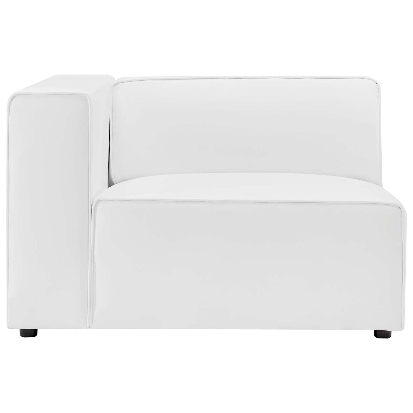 Mingle Vegan Leather Sofa and Ottoman Set Gray by Modway