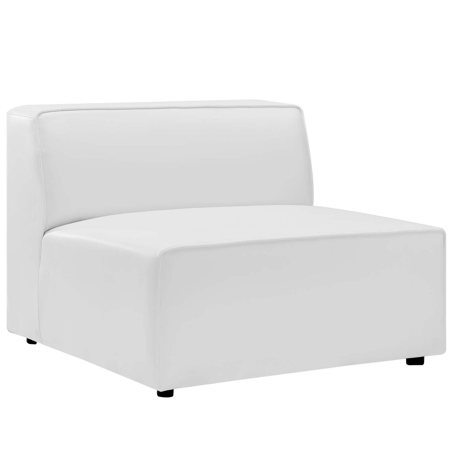 Mingle Vegan Leather Sofa and Ottoman Set Gray by Modway