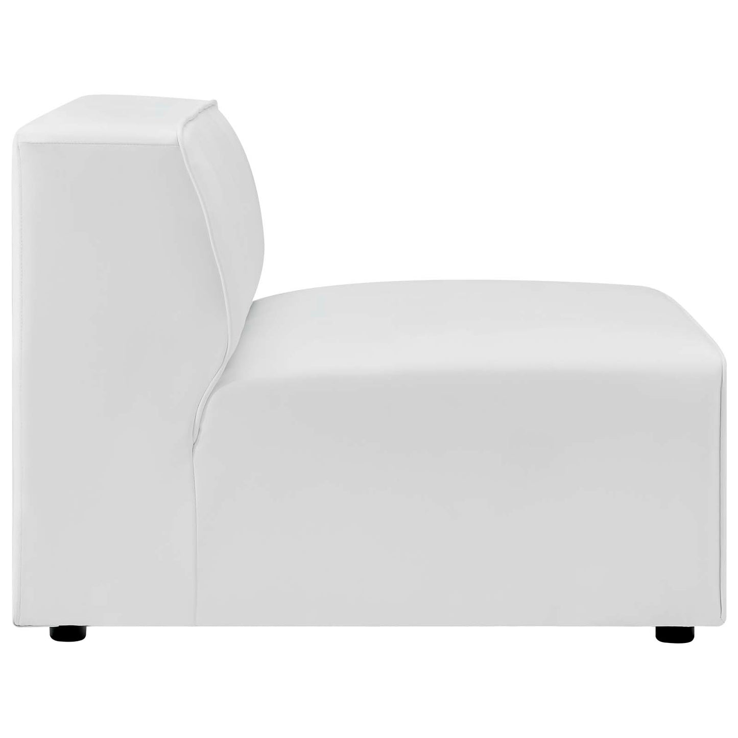 Mingle Vegan Leather Sofa and Ottoman Set Gray by Modway