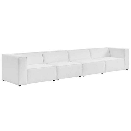Mingle Vegan Leather 4-Piece Sectional Sofa by Modway