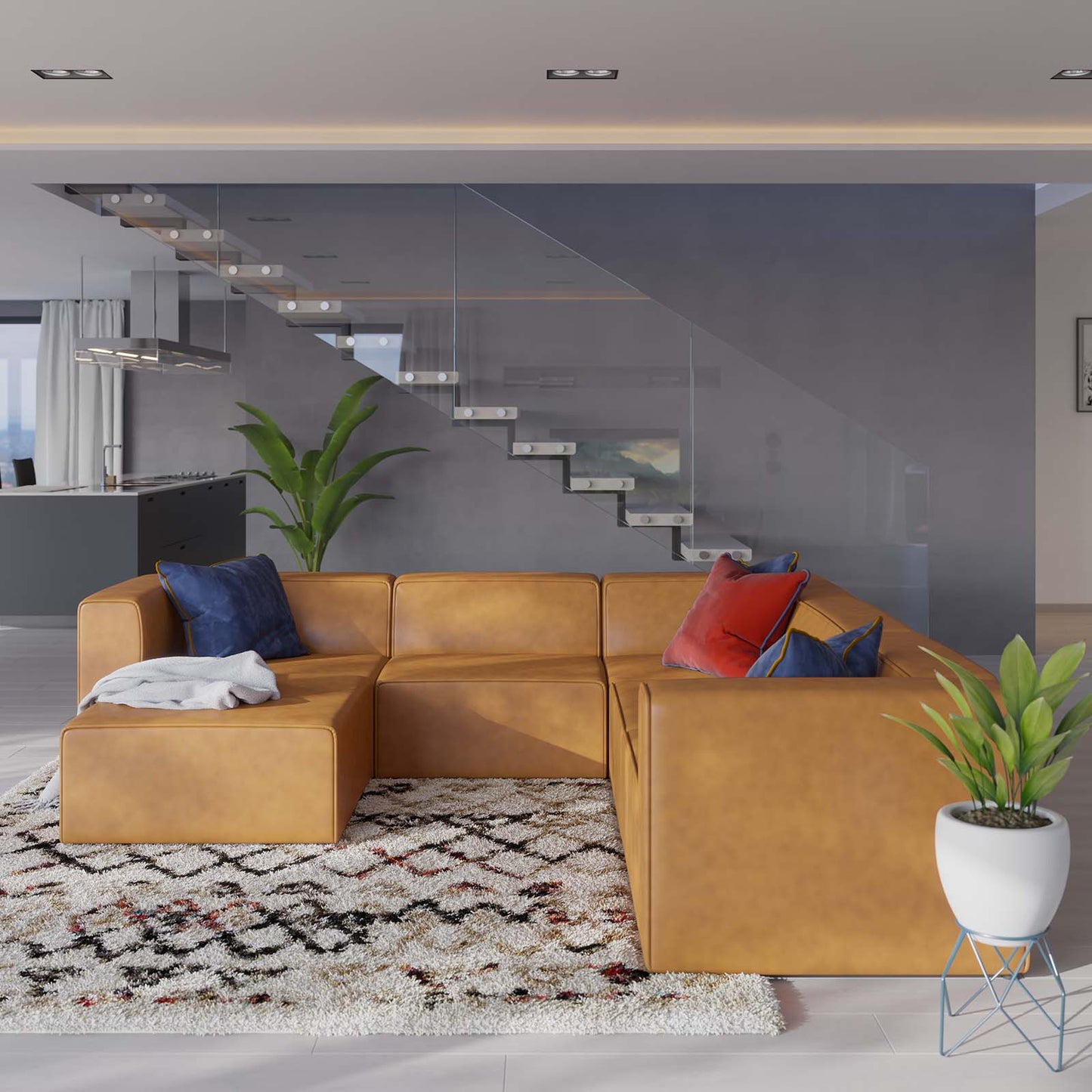 Mingle Vegan Leather 7-Piece Furniture Set by Modway