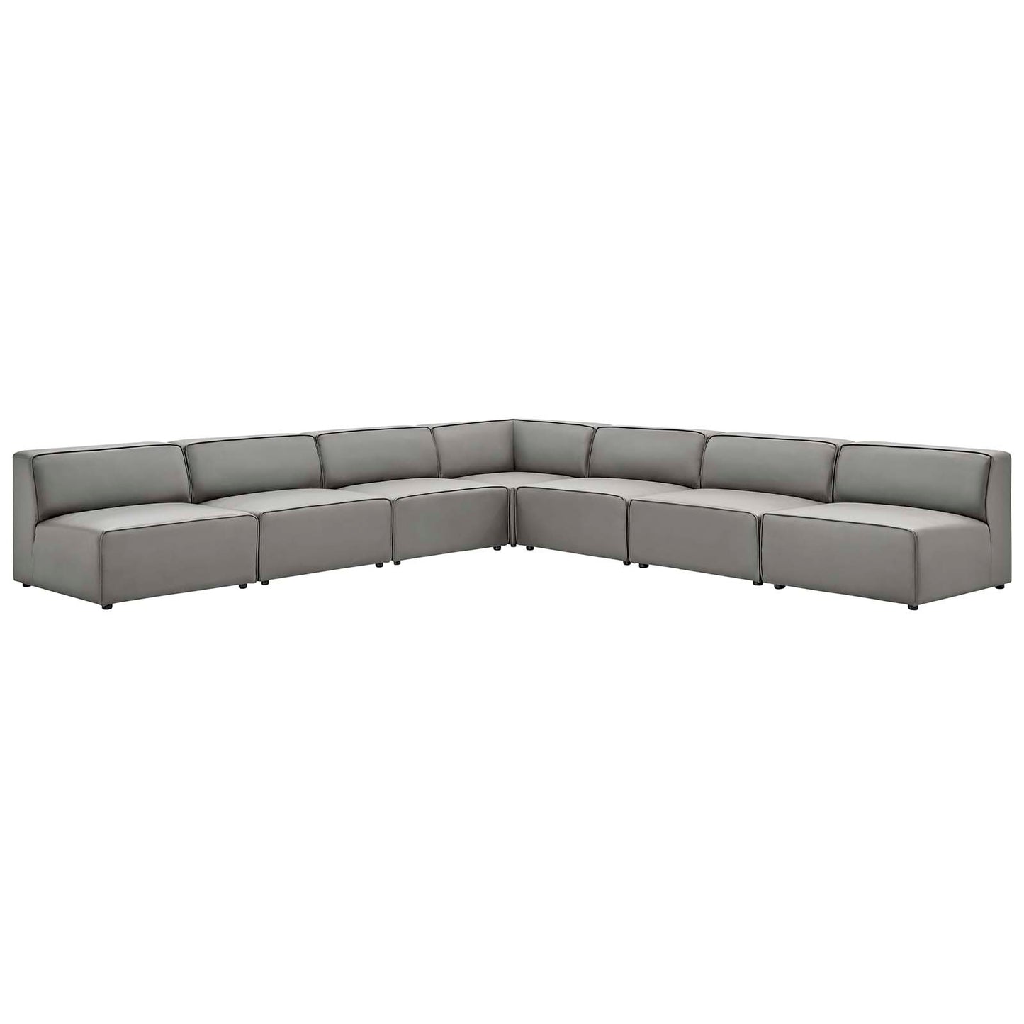 Mingle Vegan Leather 7-Piece Sectional Sofa by Modway