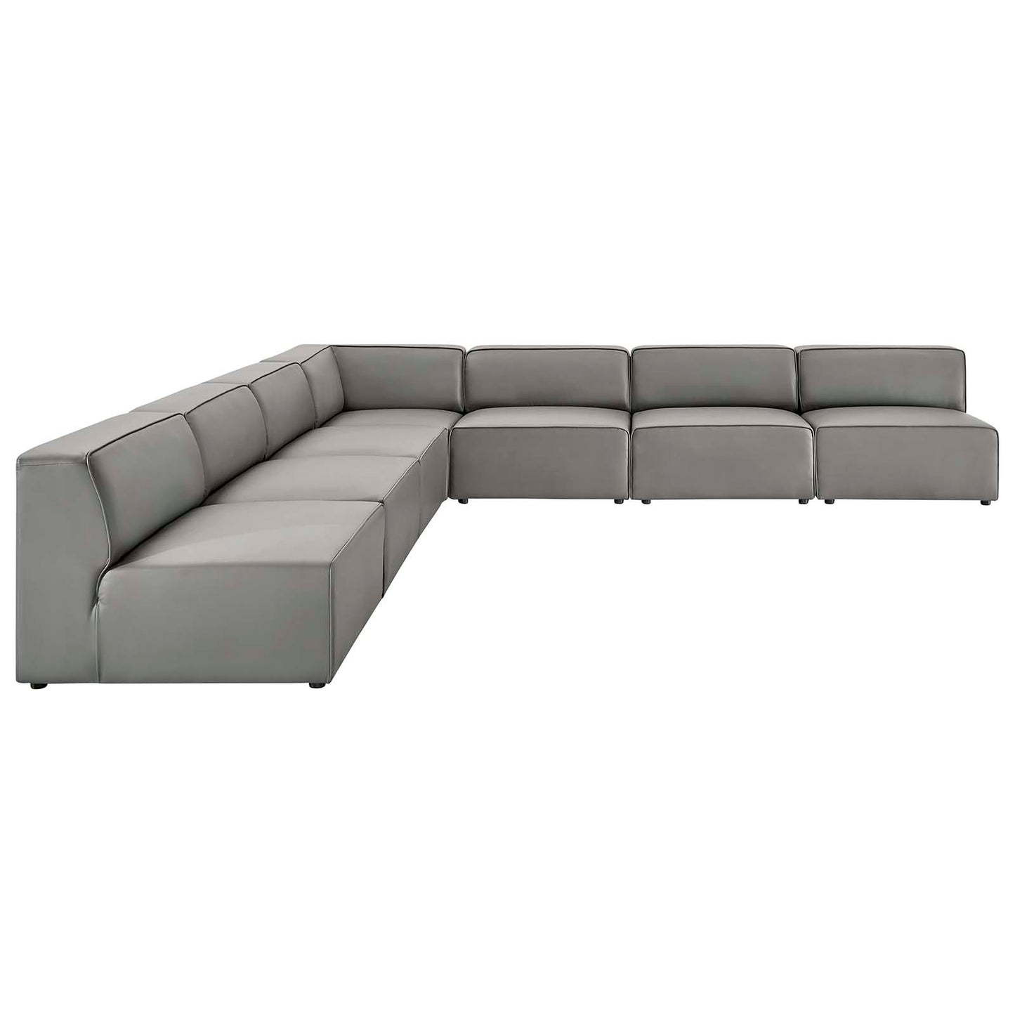 Mingle Vegan Leather 7-Piece Sectional Sofa by Modway