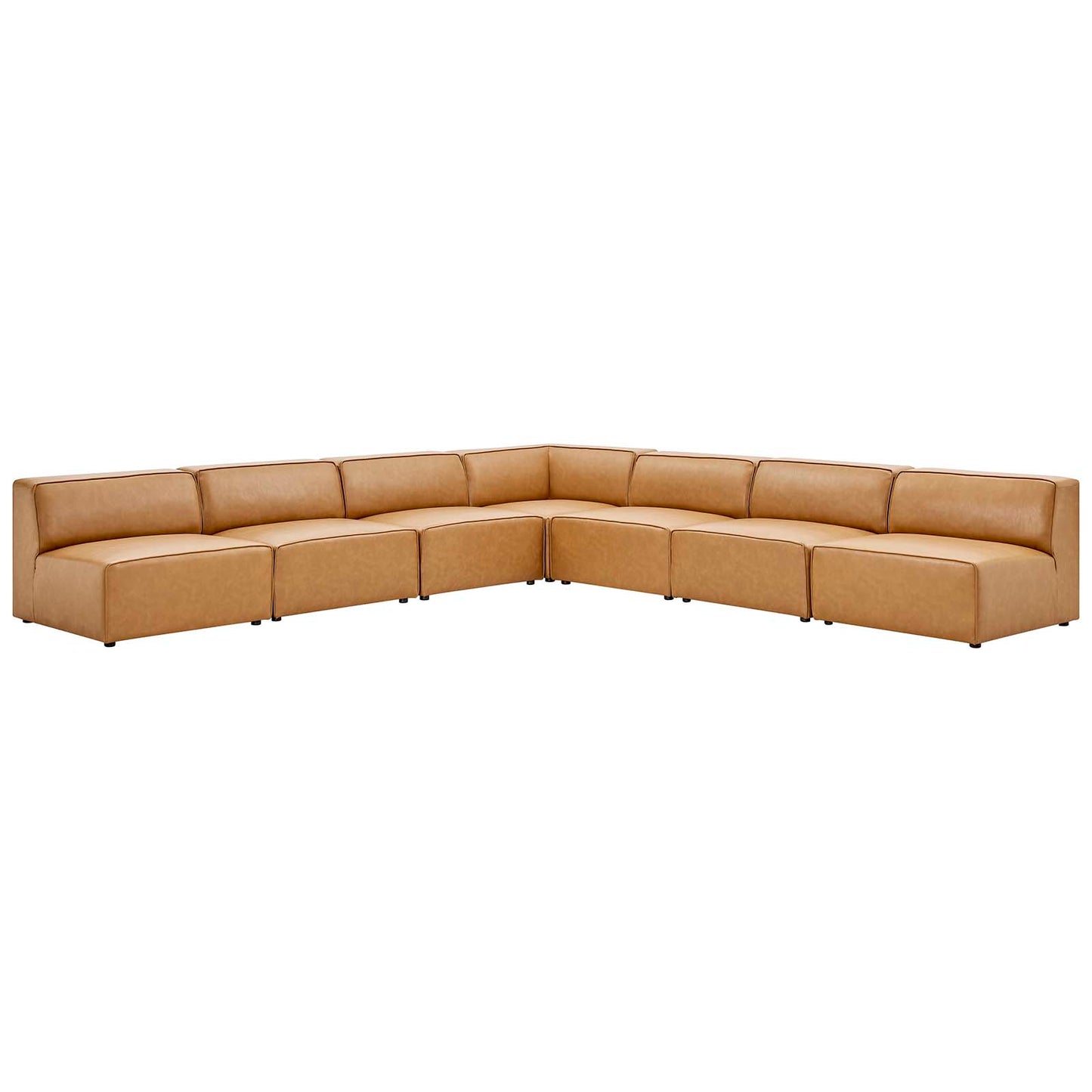 Mingle Vegan Leather 7-Piece Sectional Sofa by Modway