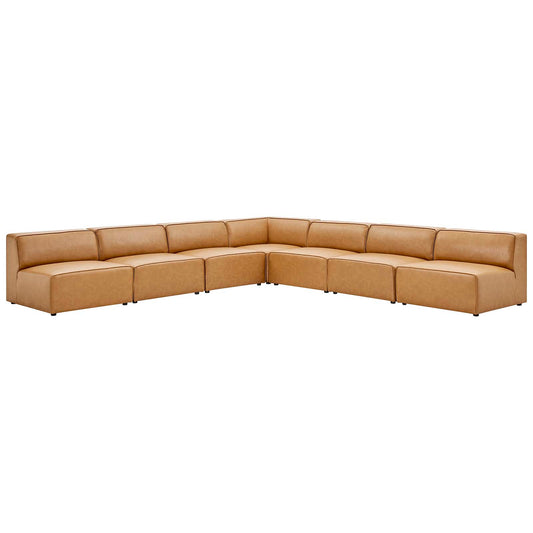 Mingle Vegan Leather 7-Piece Sectional Sofa by Modway