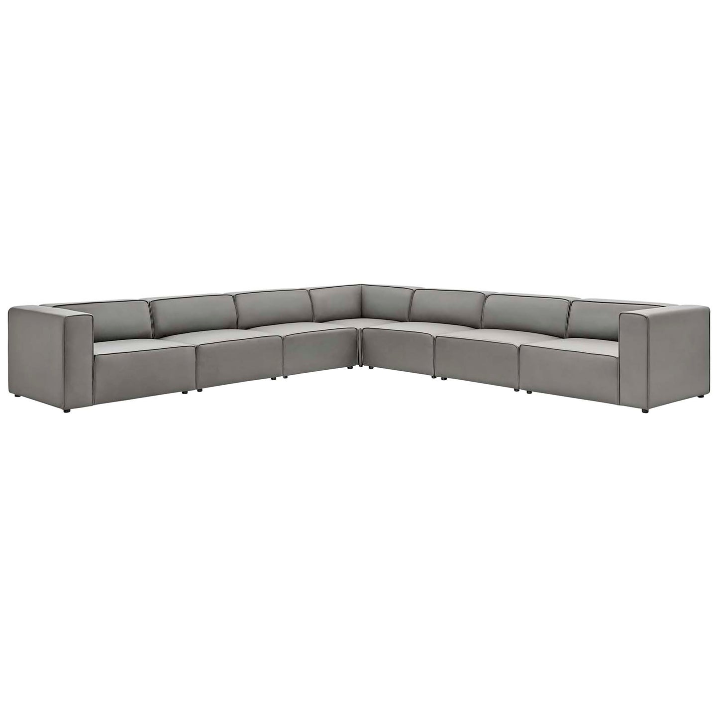 Mingle Vegan Leather 7-Piece Sectional Sofa by Modway