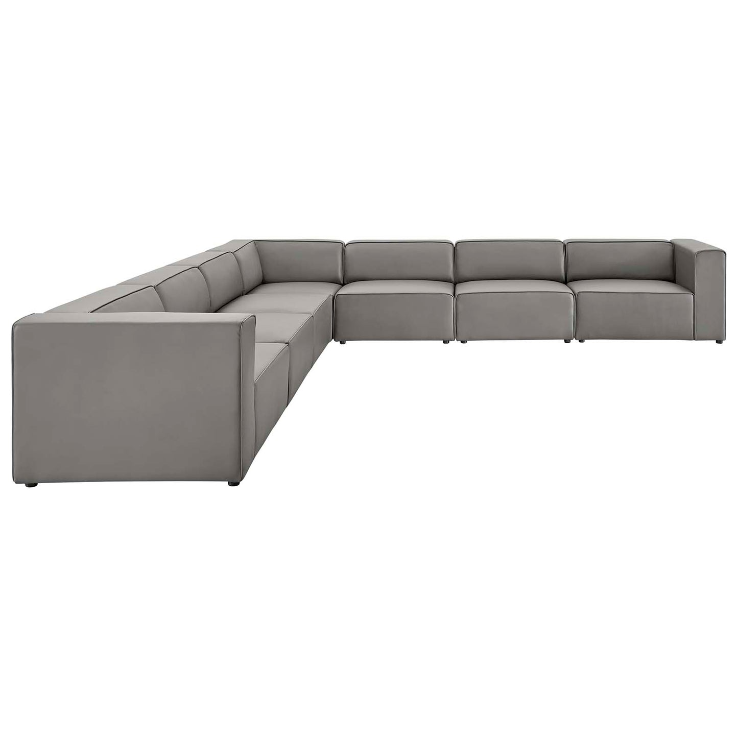 Mingle Vegan Leather 7-Piece Sectional Sofa by Modway