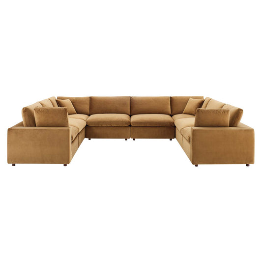 Commix Down Filled Overstuffed Performance Velvet 8-Piece Sectional Sofa by Modway