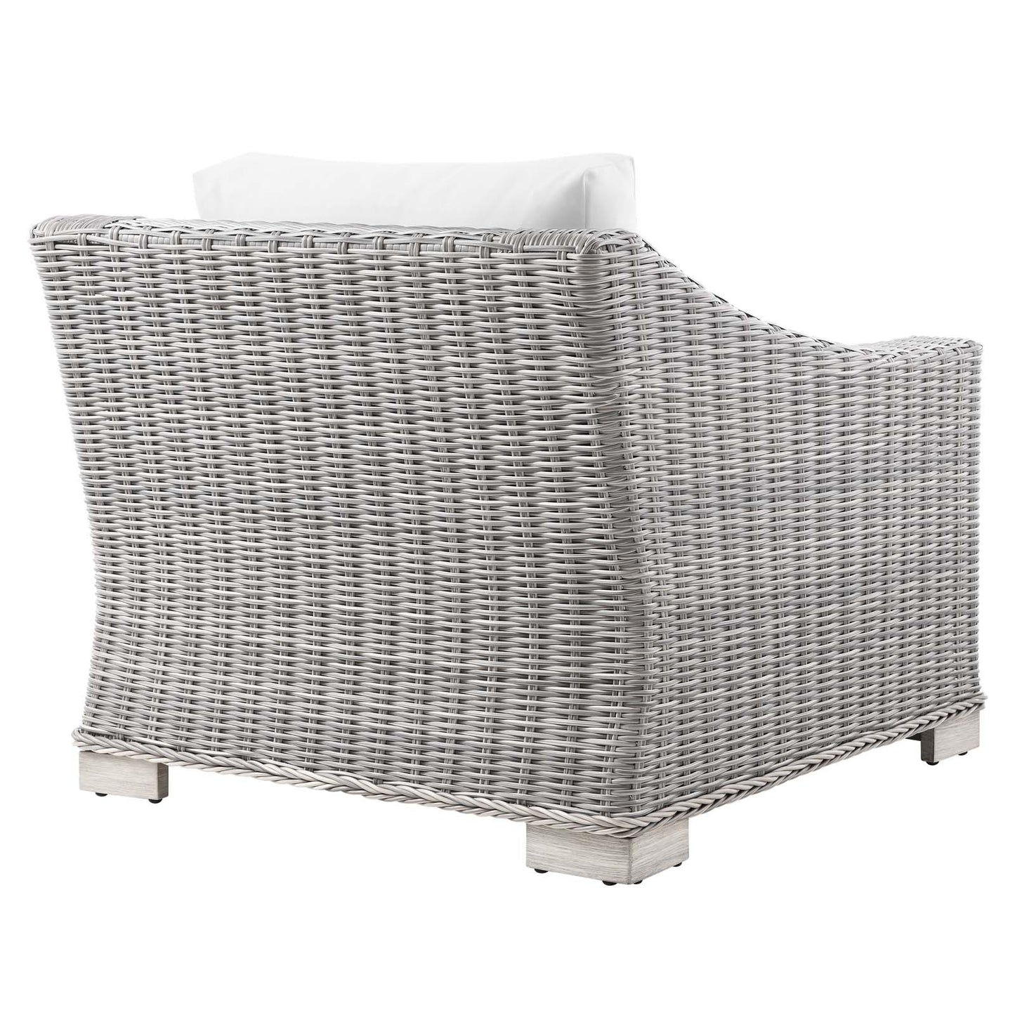 Conway Outdoor Patio Wicker Rattan Armchair | Polyester by Modway
