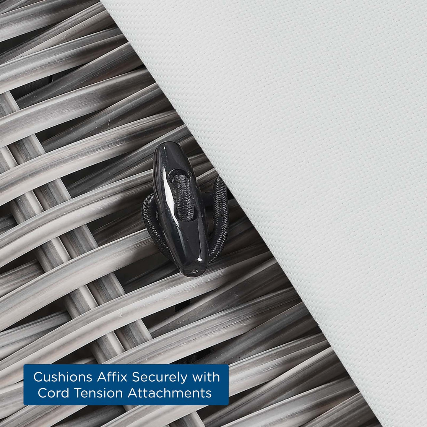 Conway Outdoor Patio Wicker Rattan Armchair | Polyester by Modway