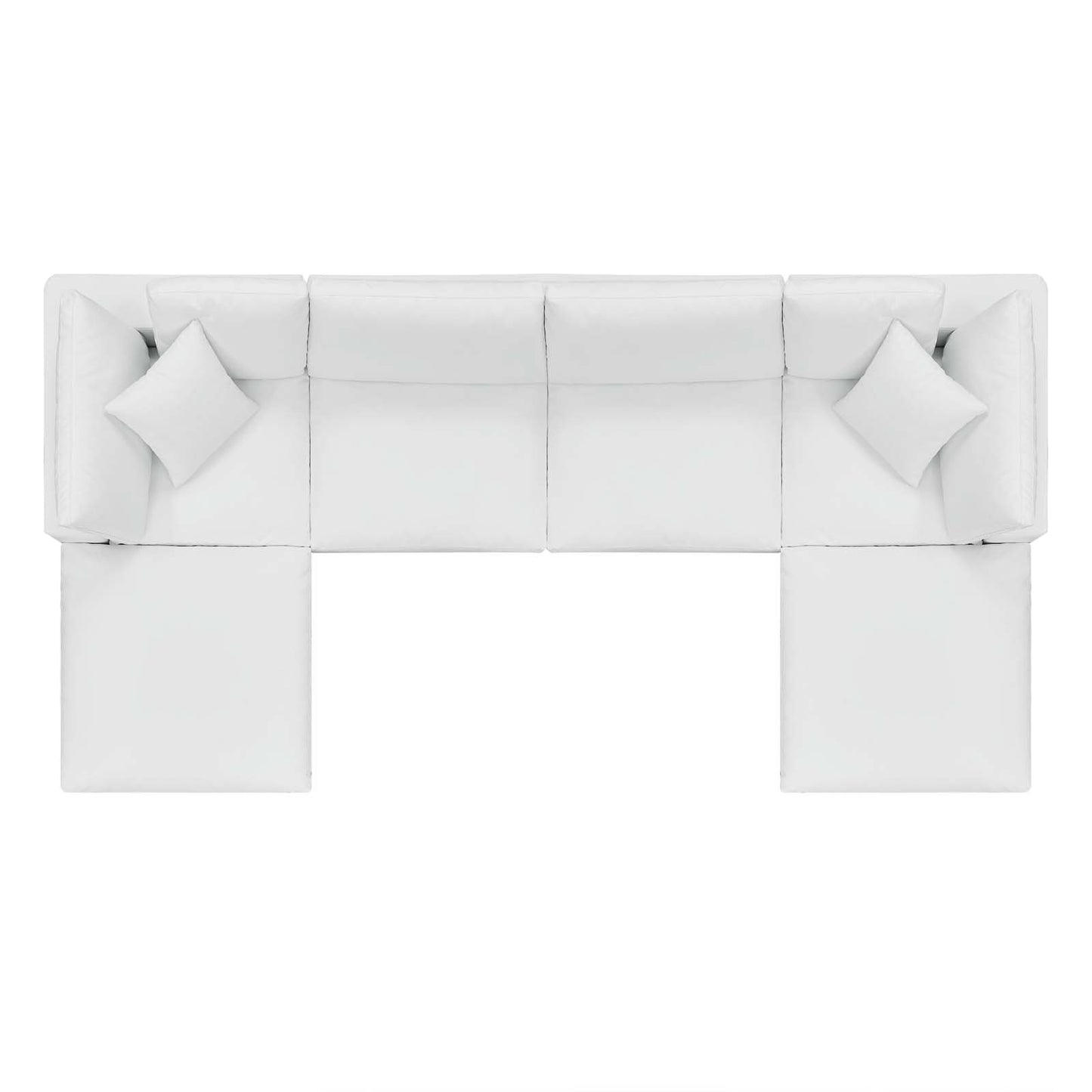 Commix Down Filled Overstuffed Vegan Leather 6-Piece Sectional Sofa by Modway