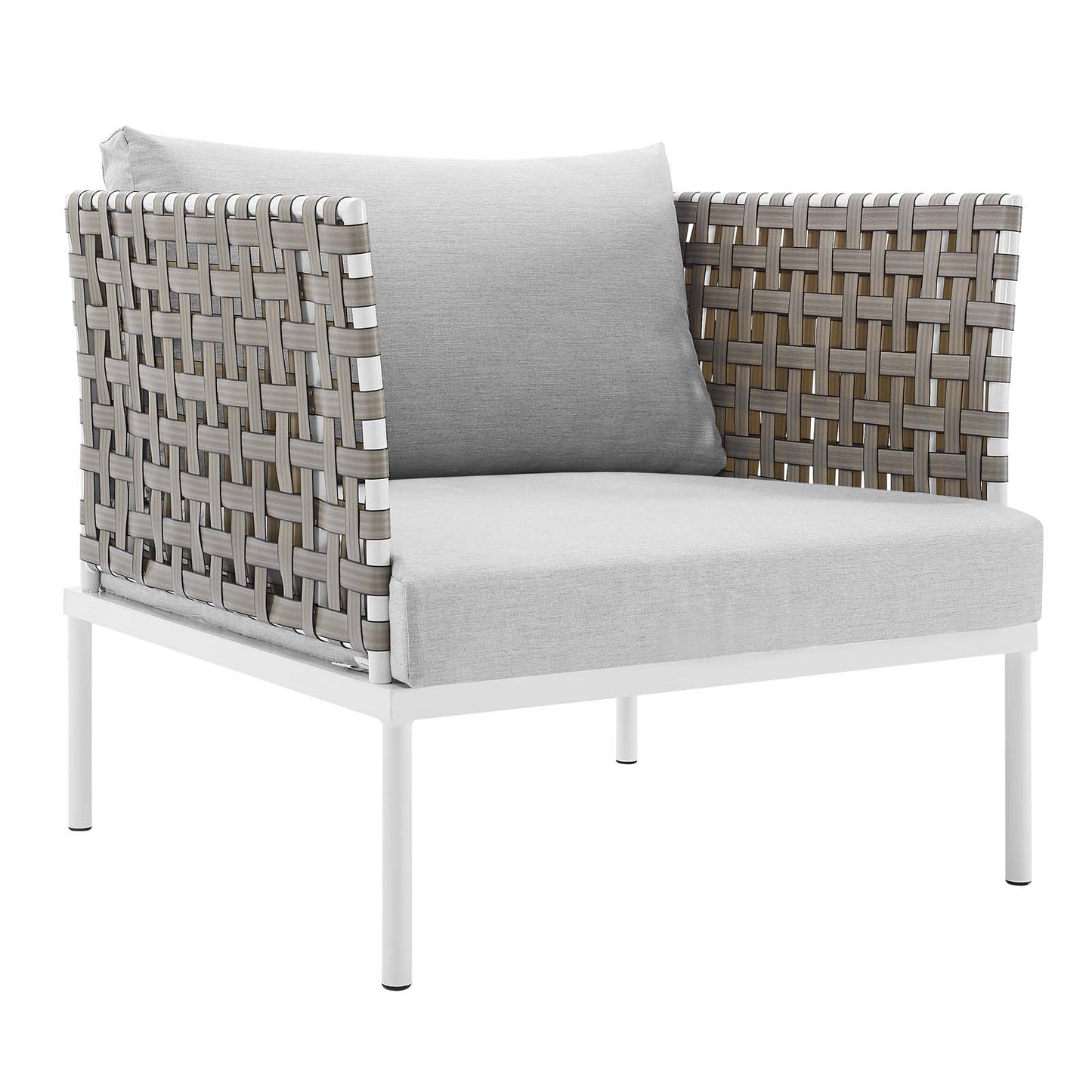Harmony Sunbrella Basket Weave Outdoor Patio Aluminum Armchair by Modway