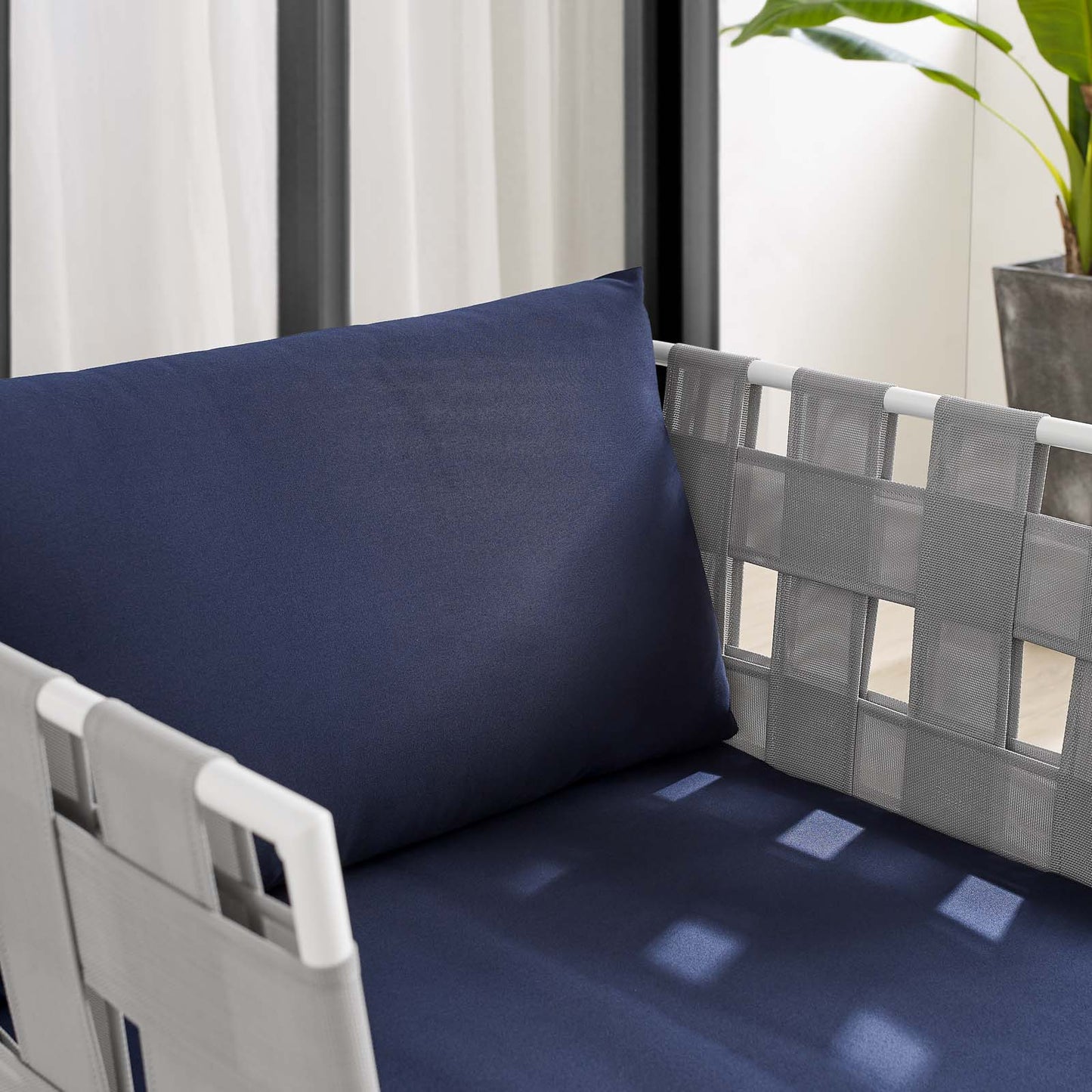 Harmony Sunbrella® Outdoor Patio Aluminum Armchair | Polyester by Modway