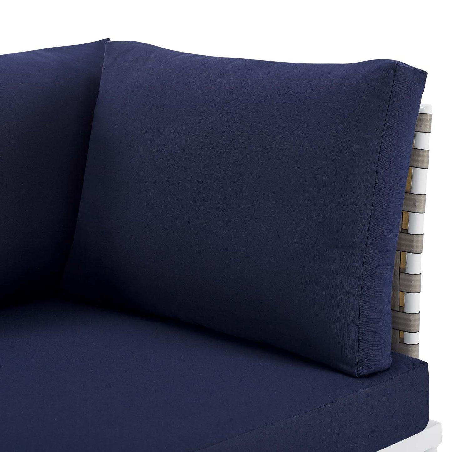 Harmony Sunbrella Basket Weave Outdoor Patio Aluminum Loveseat by Modway
