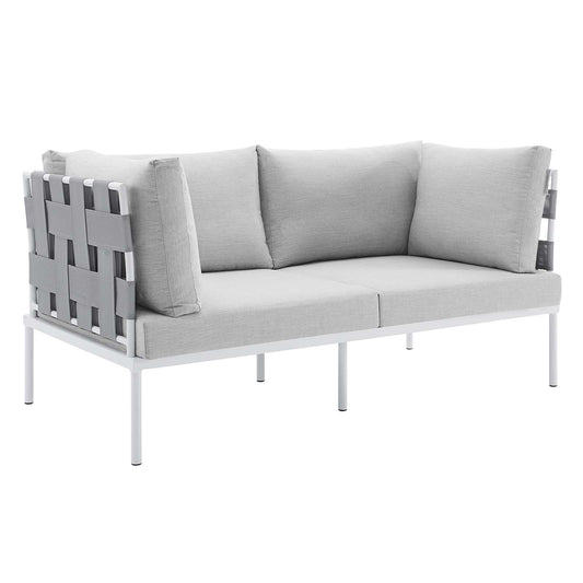 Harmony Sunbrella Outdoor Patio Aluminum Loveseat | Polyester by Modway