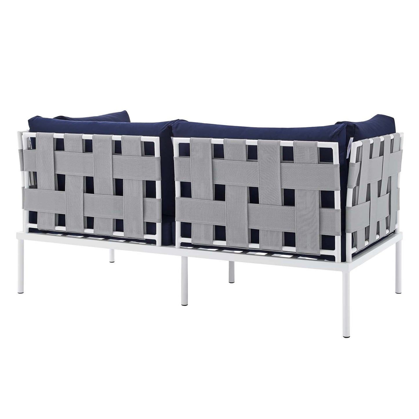 Harmony Sunbrella Outdoor Patio Aluminum Loveseat | Polyester by Modway