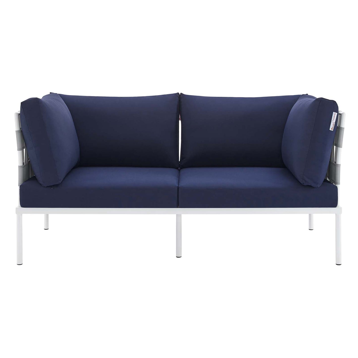 Harmony Sunbrella Outdoor Patio Aluminum Loveseat | Polyester by Modway