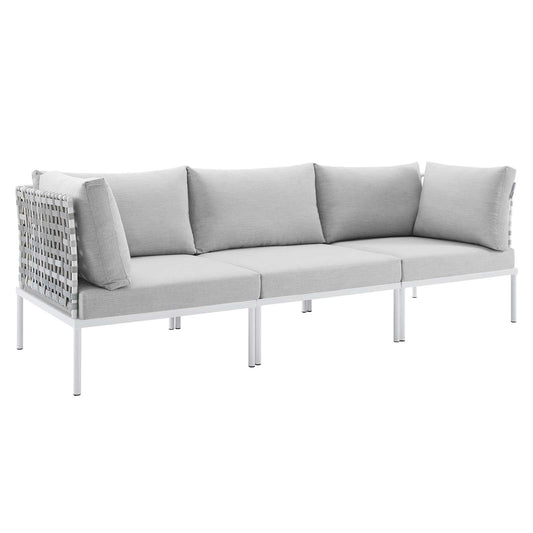 Harmony Sunbrella Basket Weave Outdoor Patio Aluminum Sofa by Modway