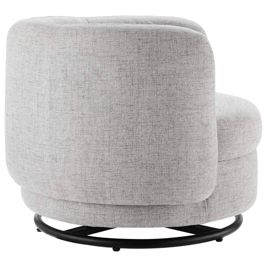 Relish Fabric Upholstered Upholstered Fabric Swivel Chair | Polyester by Modway