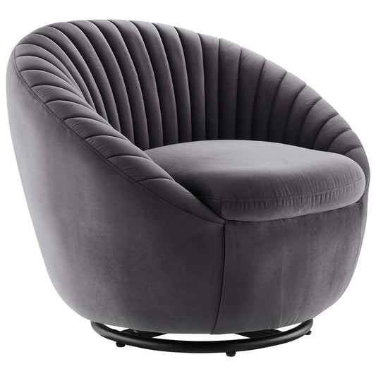 Whirr Tufted Performance Velvet Performance Velvet Swivel Chair by Modway