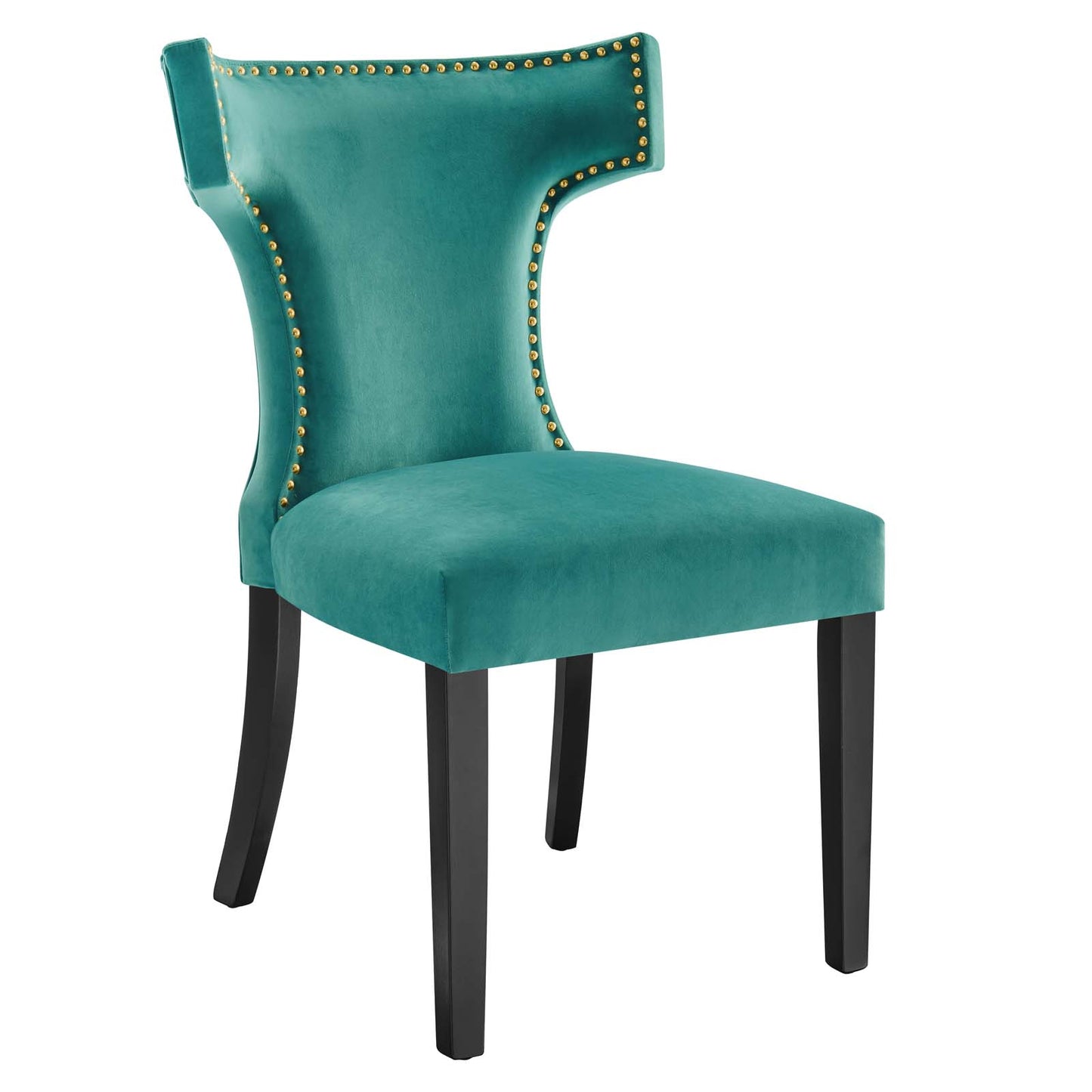 Curve Performance Velvet Dining Chairs (Set of 2) by Modway