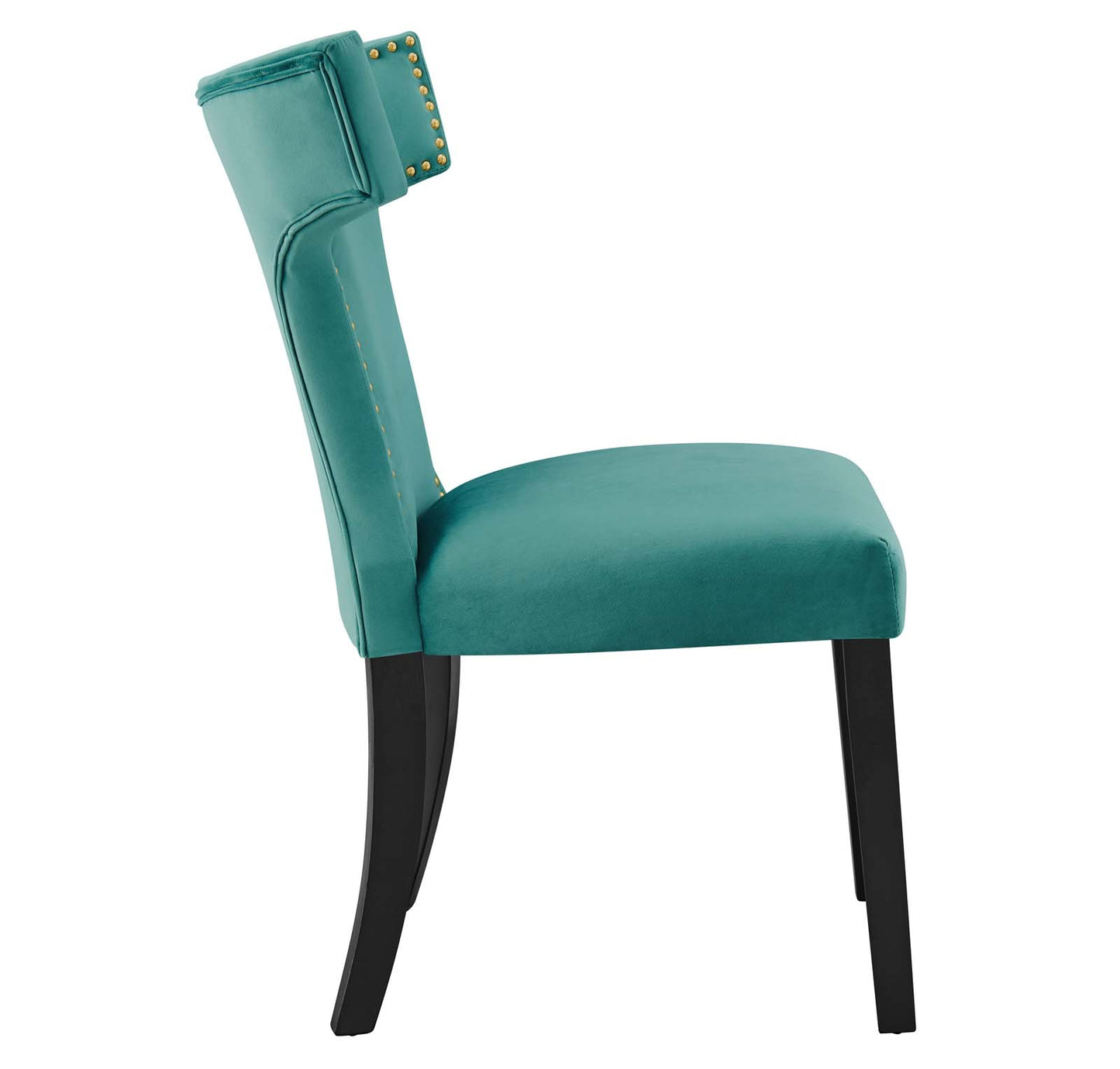 Curve Performance Velvet Dining Chairs (Set of 2) by Modway