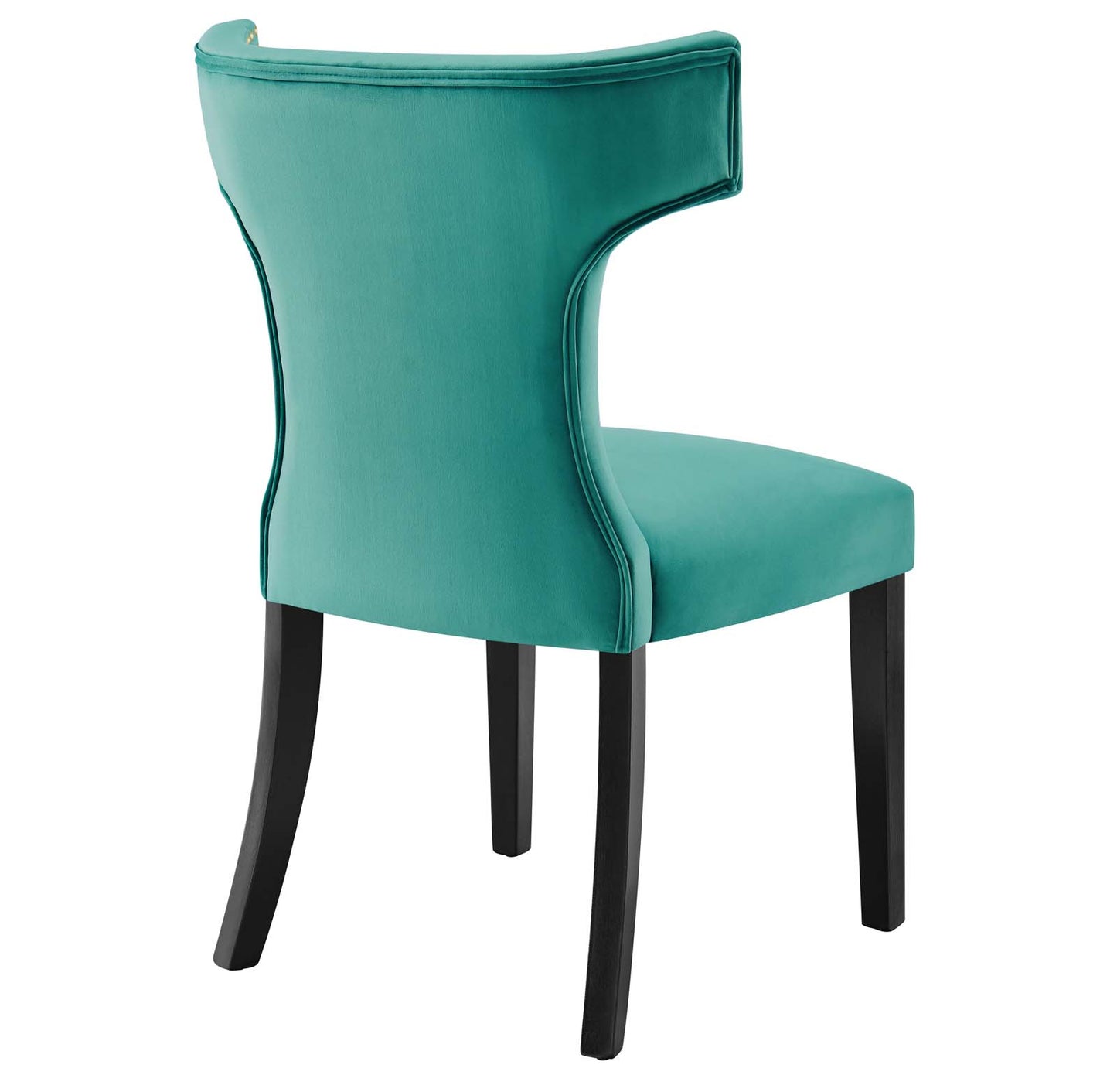 Curve Performance Velvet Dining Chairs (Set of 2) by Modway