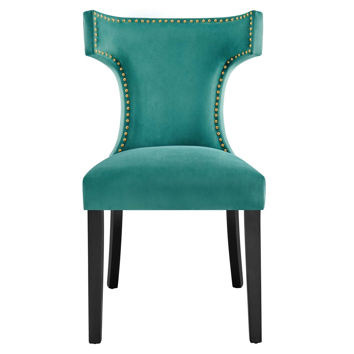 Curve Performance Velvet Dining Chairs (Set of 2) by Modway