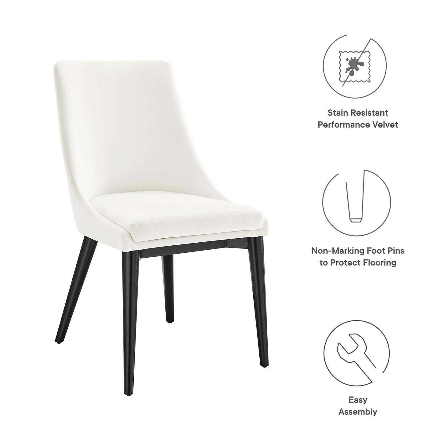 Viscount Performance Velvet Dining Chair by Modway