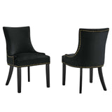 Marquis Performance Velvet Dining Chairs (Set of 2) by Modway