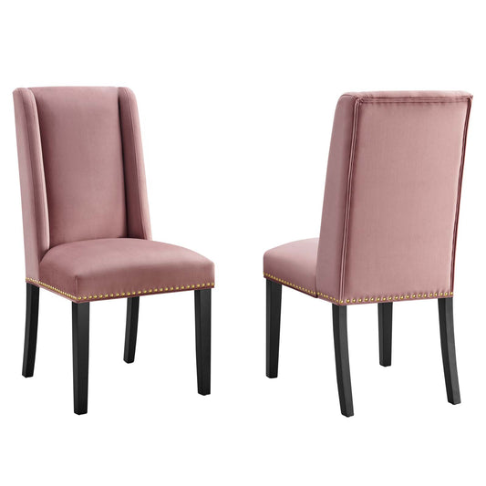 Baron Performance Velvet Dining Chairs (Set of 2) by Modway