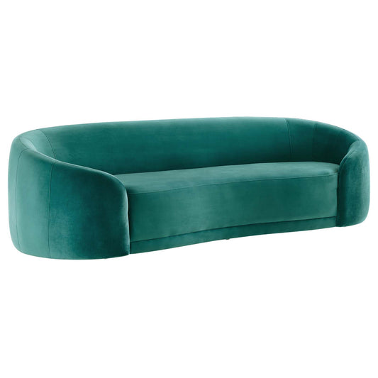 Contessa Performance Velvet Sofa in Teal by Modway