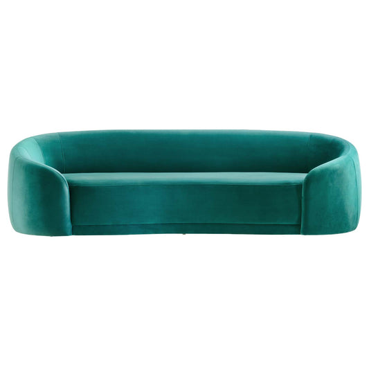 Contessa Performance Velvet Sofa in Teal by Modway