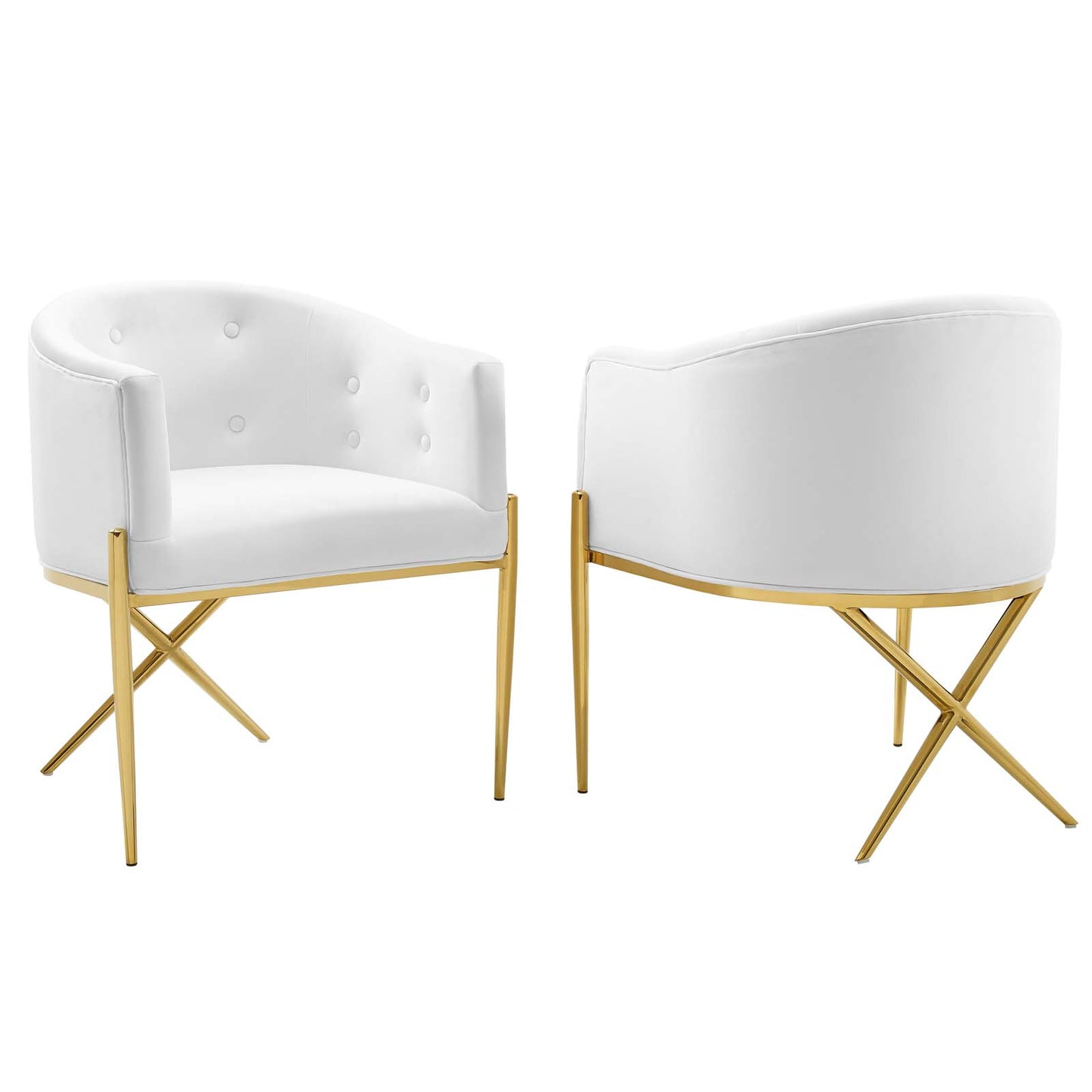 Savour Accent Dining Armchair Performance Velvet Set of 2 by Modway