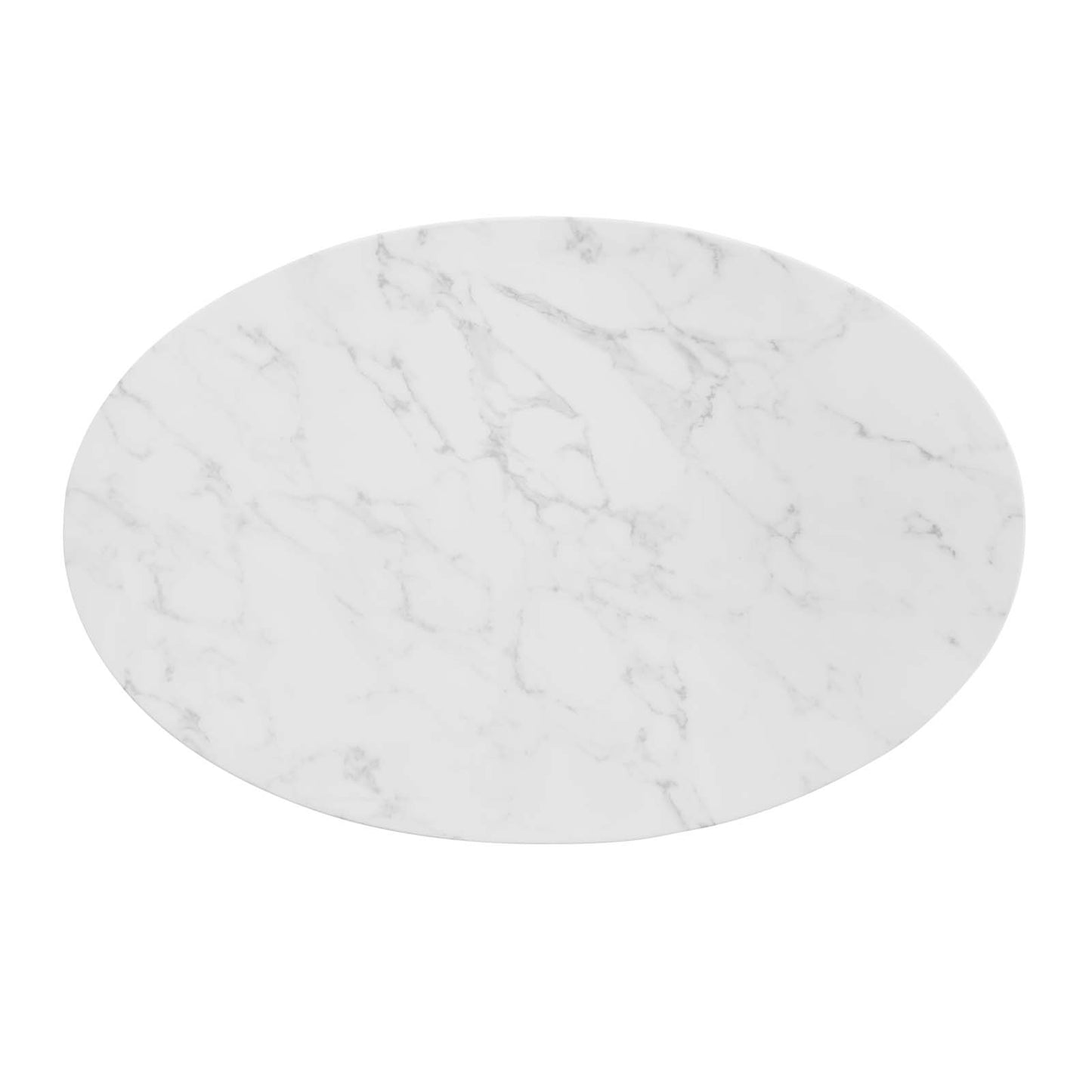 Zinque 42" Oval Dining Table Gold White by Modway