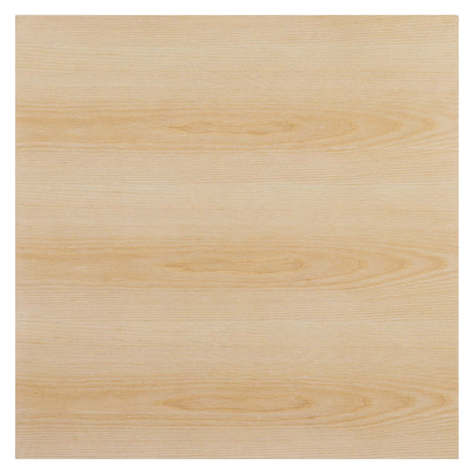 Lippa 28" Square Wood Dining Table Gold Natural by Modway