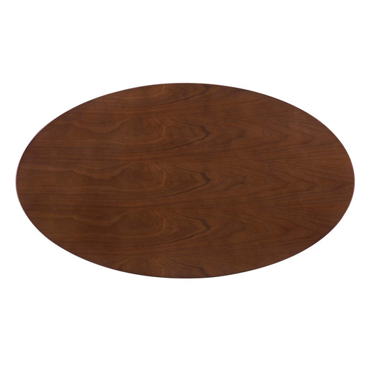 Tupelo 48" Oval Dining Table Gold Walnut by Modway