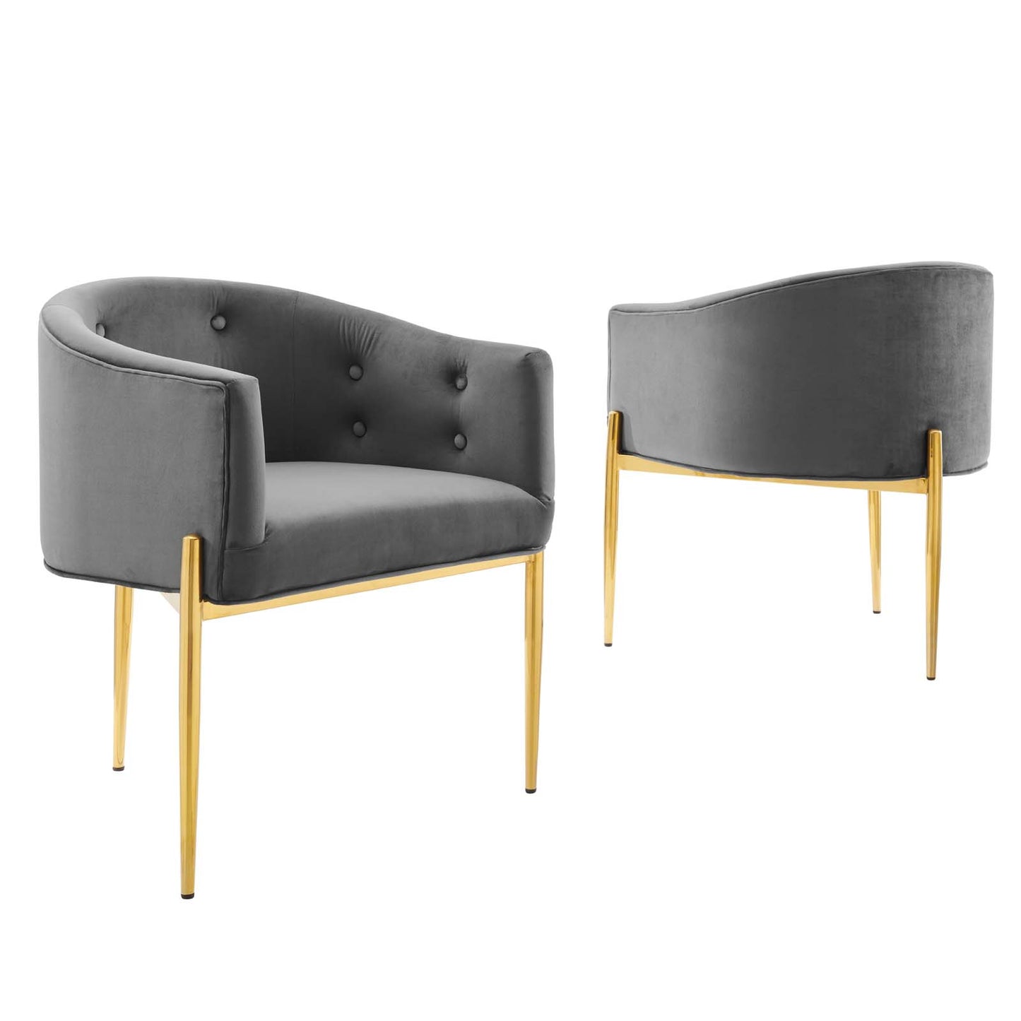 Savour Tufted Performance Velvet Accent Chairs - Set of 2 by Modway