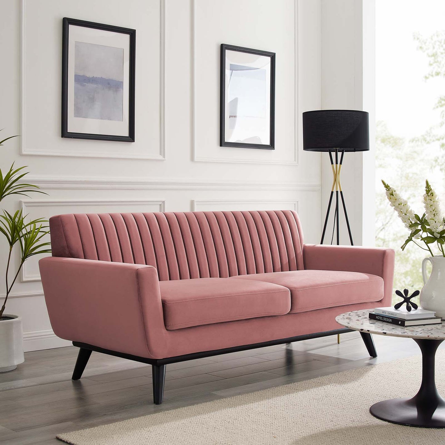 Engage Channel Tufted Performance Velvet Loveseat by Modway
