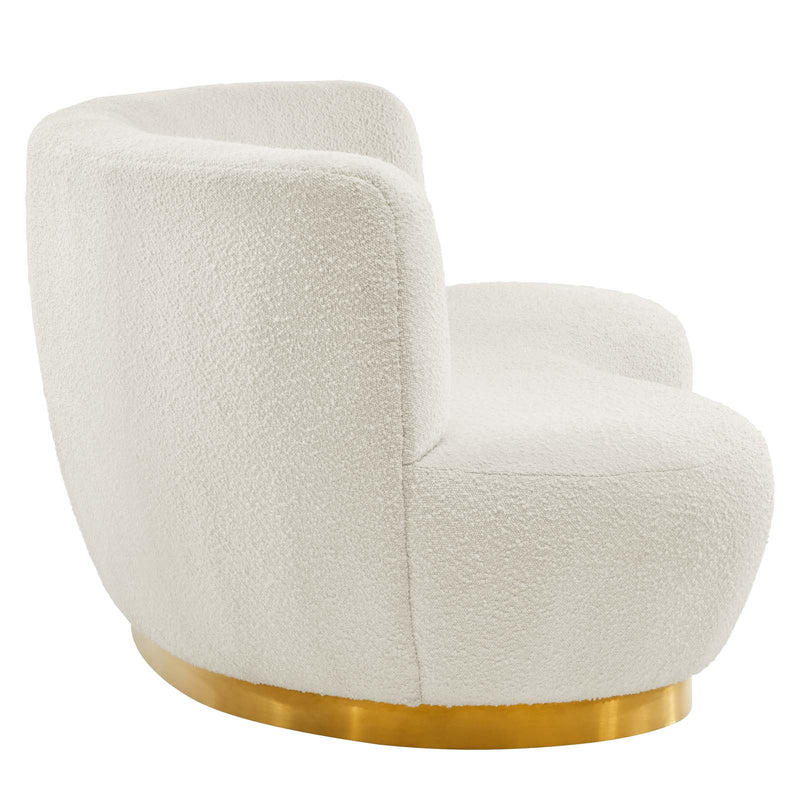 Kindred Upholstered Fabric Sofa in Gold Ivory by Modway