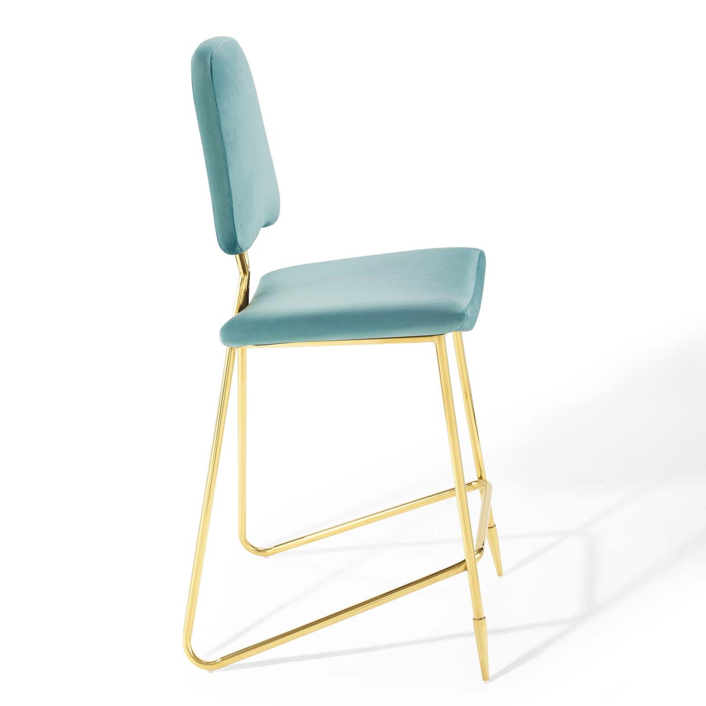 Ponder Bar Stool Performance Velvet Set of 2 | Polyester by Modway