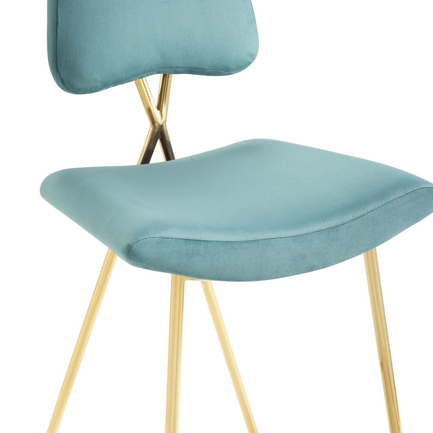 Ponder Bar Stool Performance Velvet Set of 2 | Polyester by Modway