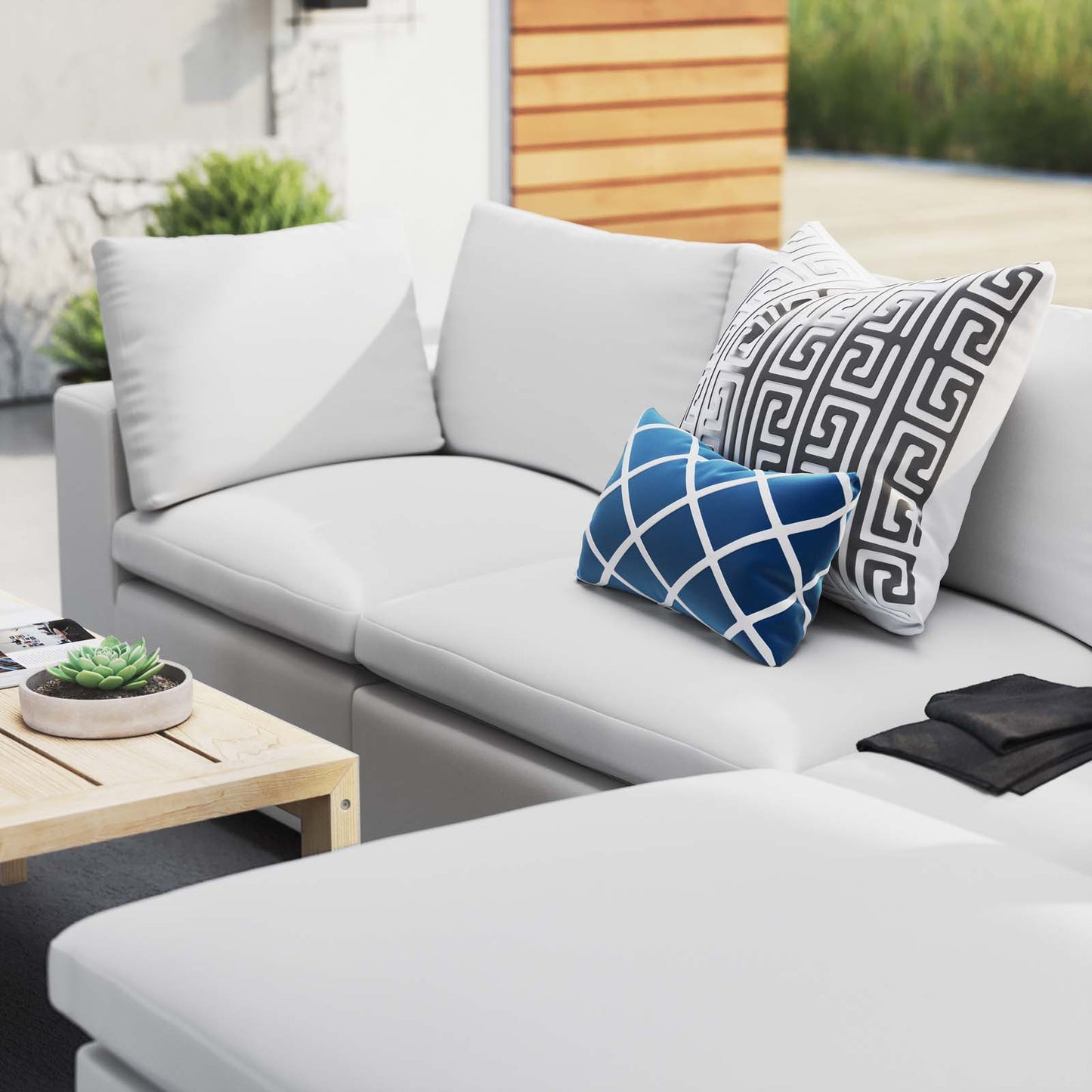 Commix 4-Piece Sunbrella Outdoor Patio Sectional Sofa by Modway
