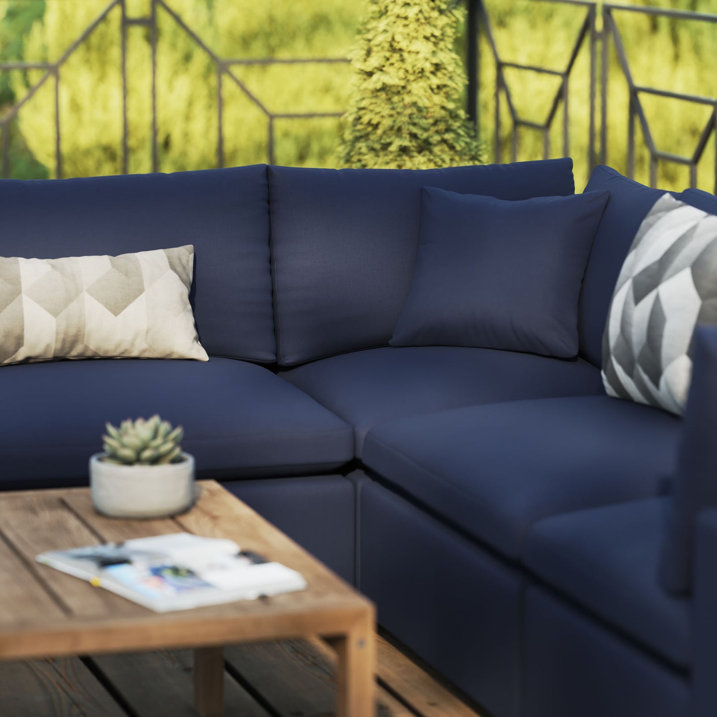 Commix 5-Piece Outdoor Patio Sectional Sofa by Modway