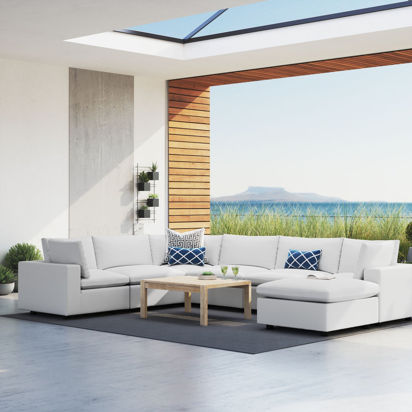 Commix 7-Piece Sunbrella Outdoor Patio Sectional Sofa by Modway