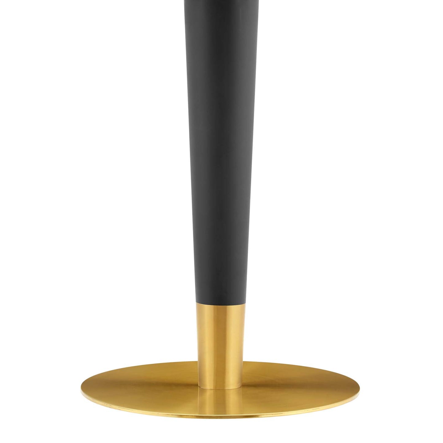 Zinque 28" Round Terrazzo Dining Table in Gold White by Modway