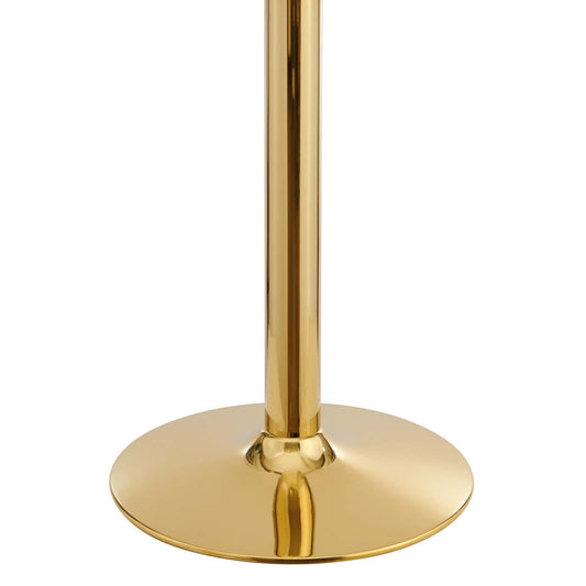 Verne 36" Round Terrazzo Dining Table in Gold White by Modway