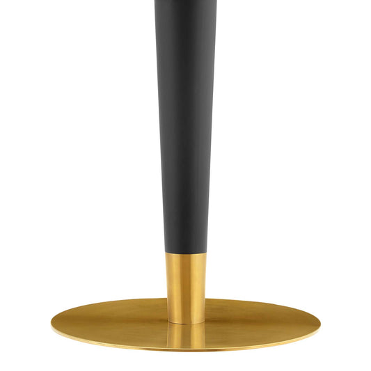 Zinque 40" Round Terrazzo Dining Table in Gold White by Modway
