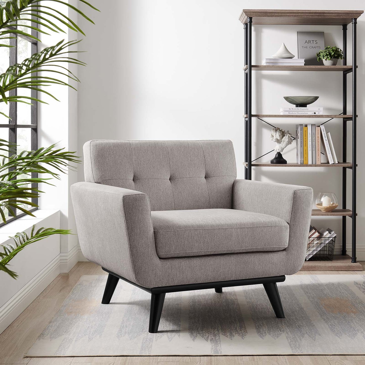 Engage Herringbone Fabric Armchair by Modway